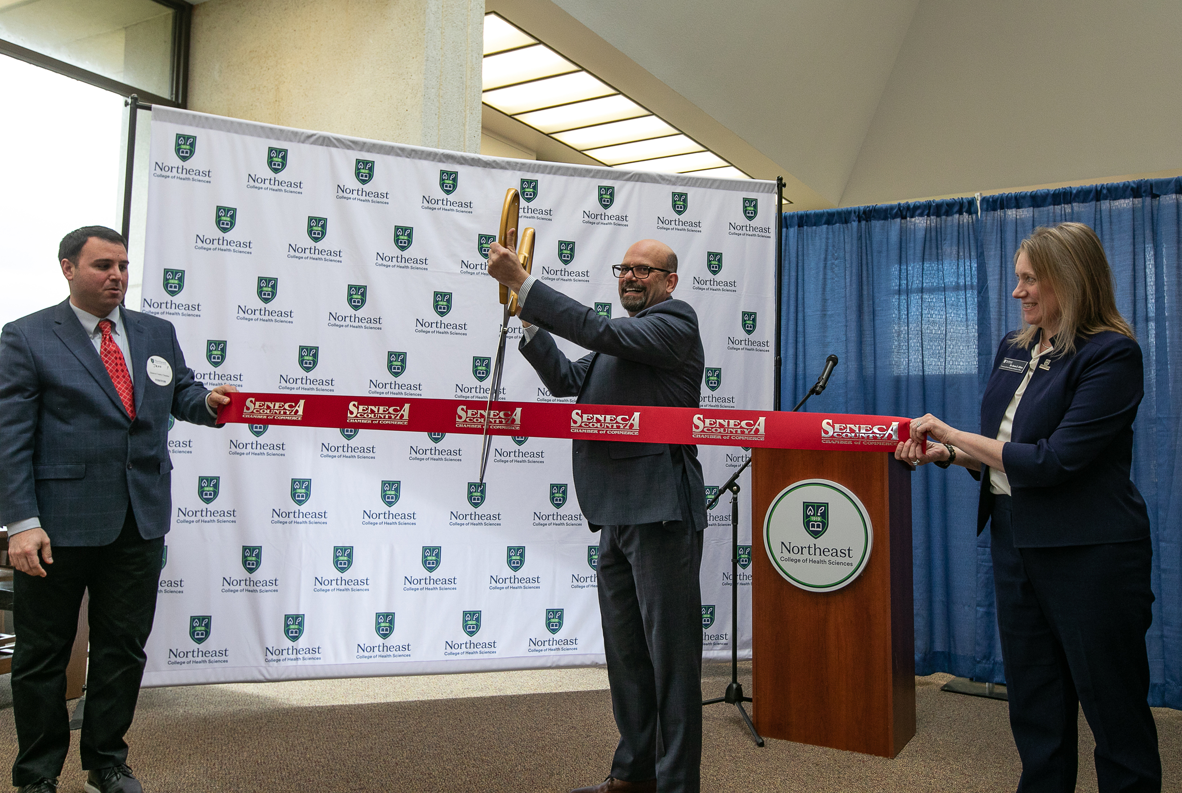 Dr. Mestan at Ribbon Cutting